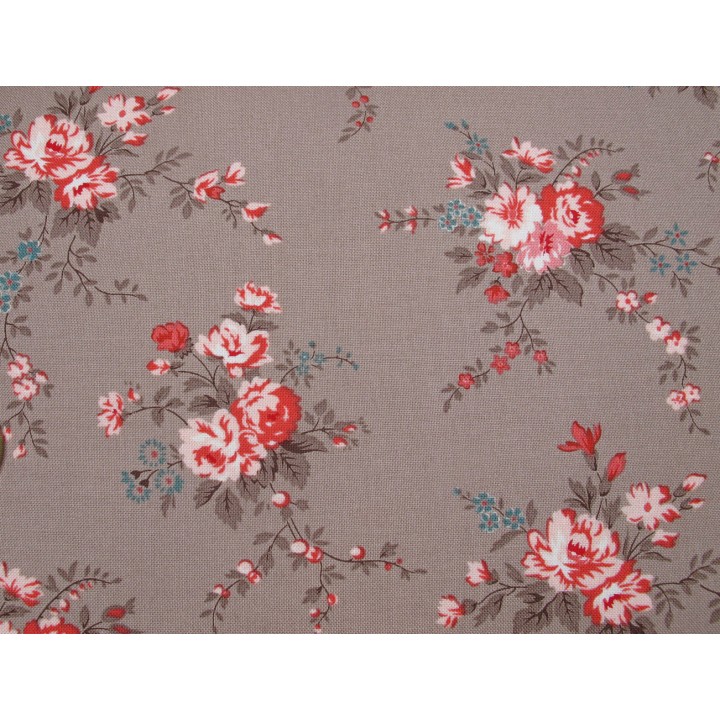 Stoff Rosen Lyda Rose Patchworkstoff Baumwolle Blumen Moda Bunny Hill Designs