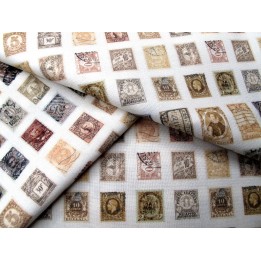 Tim Holtz Eclectic Stamps Patchworkstoff Baumwolle Briefmarken Junk Journal