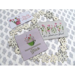 Label acufactum 3 verschiedene Patches Aufnäher Webetiketten