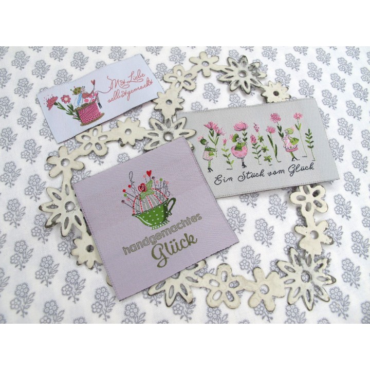 Label acufactum 3 verschiedene Patches Aufnäher Webetiketten
