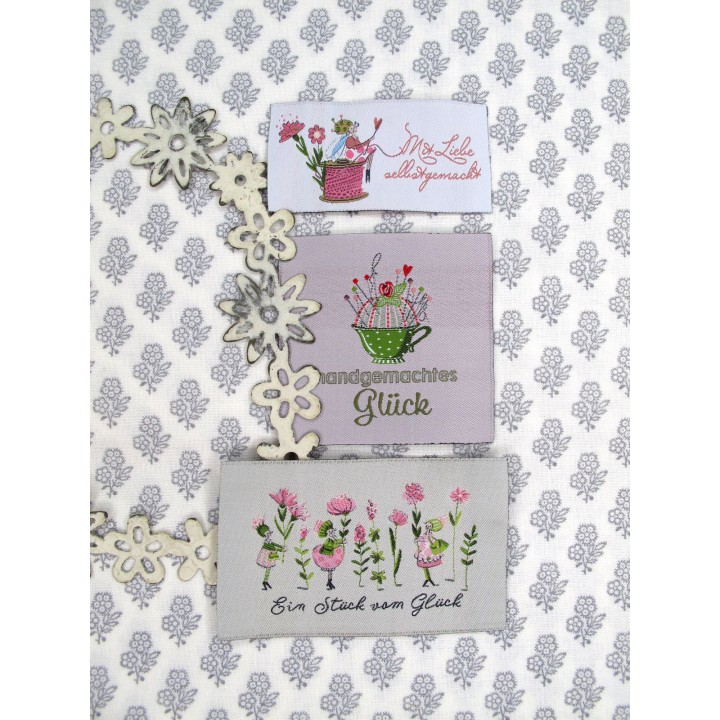 Label acufactum 3 verschiedene Patches Aufnäher Webetiketten