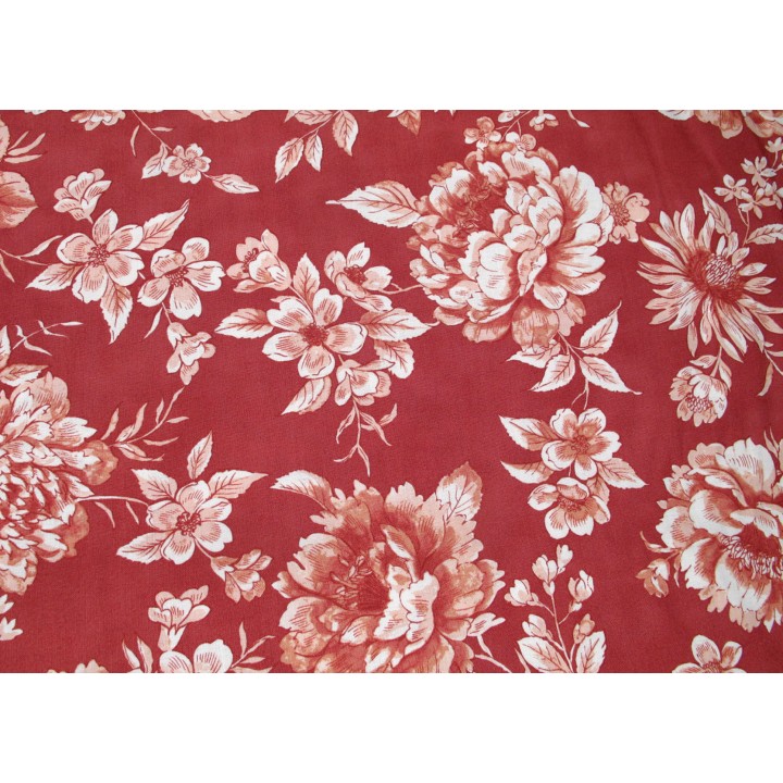 Patchworkstoff Baumwollstoff Meterware Mohnblumen Sandalwood Dahlien Moda 