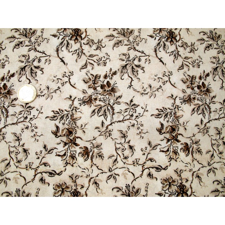 Tim Holtz Eclectic Blumen Ranken Baumwollstoff Meterware Patchworkstoff