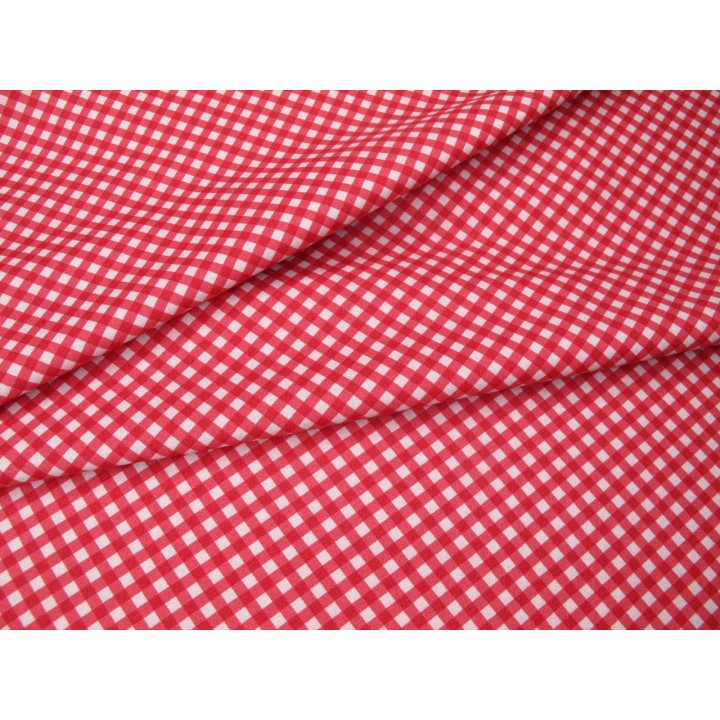 Patchworkstoff Karostoff Baumwolle rot kariert weet Liberty Gingham