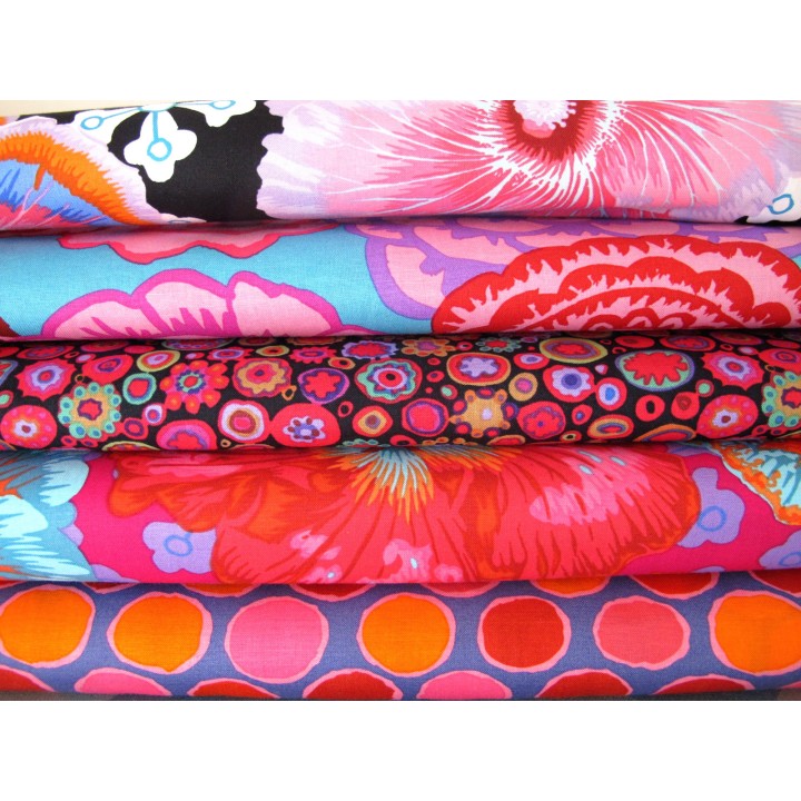 Stoffpaket Baumwolle Blumen Dots Stoffe Kaffe Fassett