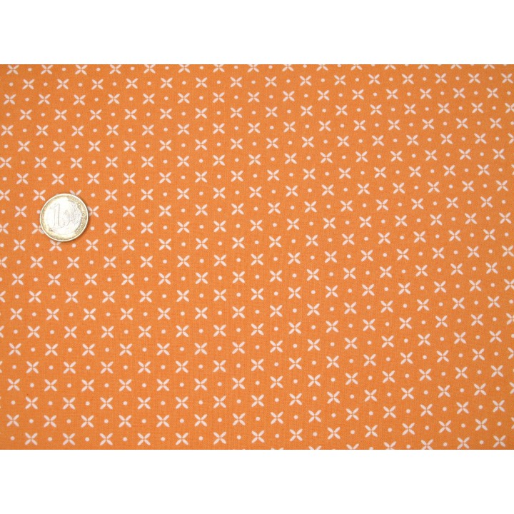 Patchworkstoff Kreuzchen Punkte Baumwolle Stoff Meterware Laguna Sunrise
