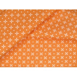 Patchworkstoff Kreuzchen Punkte Baumwolle Stoff Meterware Laguna Sunrise