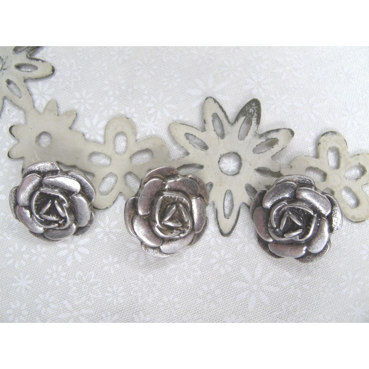 Dirndlknöpfe Trachtenknöpfe Rosen Ösenknopf Metallknopf