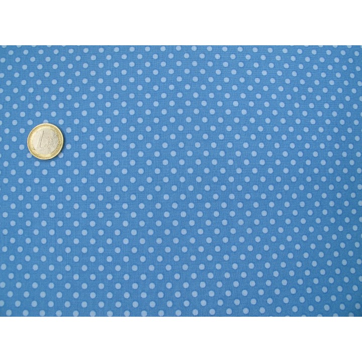 Tilda Stoff Pünktchen Baumwolle Meterware Dots Tupfen blau Something Blue
