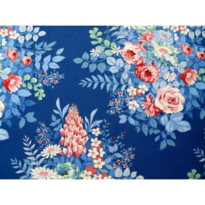 Tilda Stoff Rosen Blumen Baumwolle Meterware Something Blue
