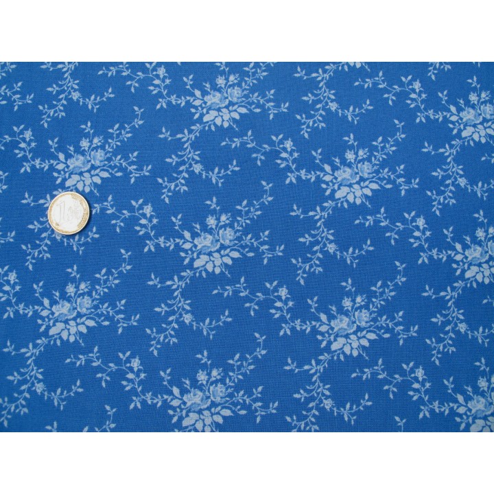 Tilda Stoff Rosenranken Blumen Baumwolle Meterware Something Blue