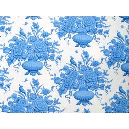 Tilda Stoff Blumen Vögel Patchwork Baumwolle Meterware Something Blue