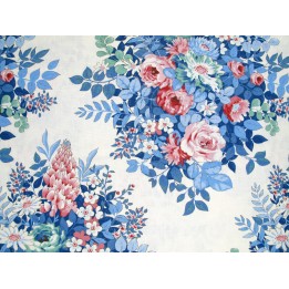 Tilda Stoff Rosen Lupinen Blumen Patchwork Baumwolle Meterware Something Blue