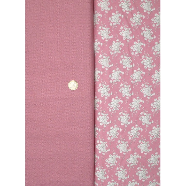 Tilda Stoffpaket Blumen Rosen Punkte Baumwolle Patchwork blau rosa 75003