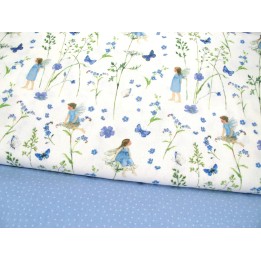 Stoffpaket acufactum Elfen Blumen Punkte Baumwolle Patchwork Daniela Drescher