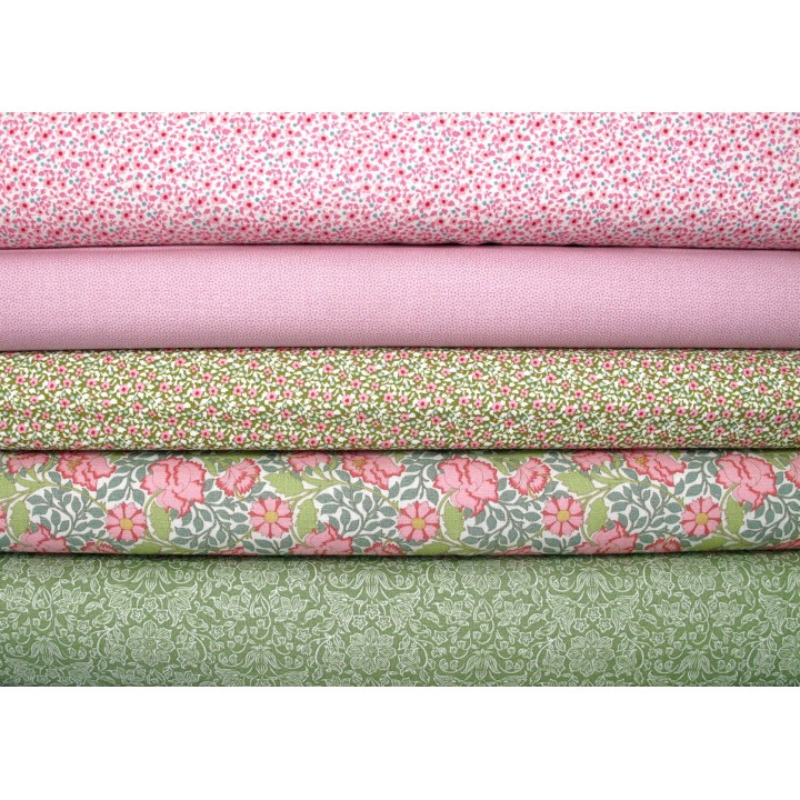 Tilda Stoffe Stoffpaket Patchwork Baumwolle Blumen Nelken Punkte