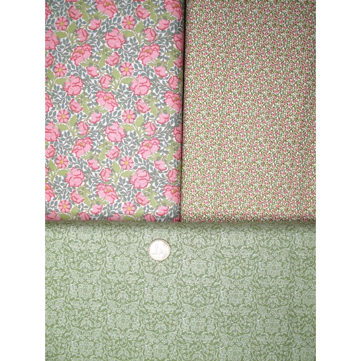 Tilda Stoffpaket Blumen Rosen Punkte 75013