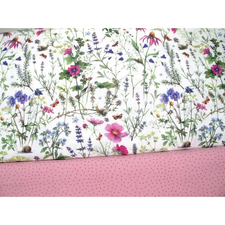 stoffpaket baumwolle westfalenstoff acufactum stoff punkte Blumen wildblumen