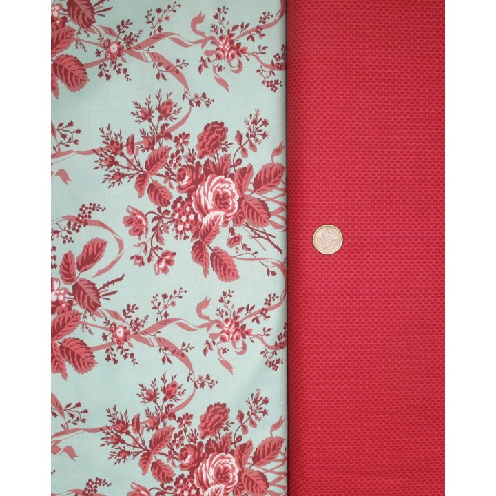 Patchwork Stoffpaket türkis himbeerrot 75068