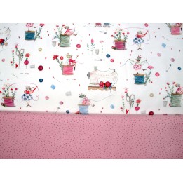 stoff acufactum Elfen Garnrollen Punkte Westfalenstoffe Baumwolle Patchwork