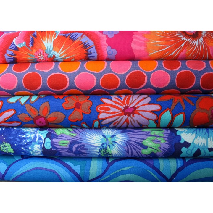 Patchwork Stoffpaket Kaffe Fassett Blumen Tupfen Punkte Dots Baumwolle