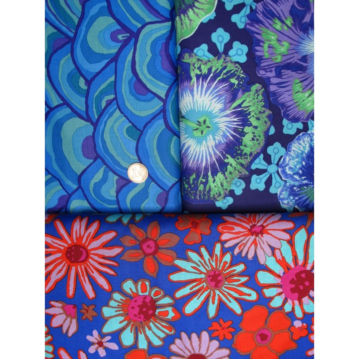Patchwork Stoffpaket Kaffe Fassett blau 75012