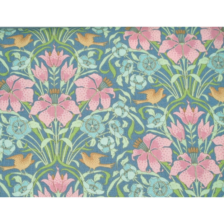 Tilda Stoff Fat Quarter Patchwork Blumen Vögel Tauben Songbird Baumwolle