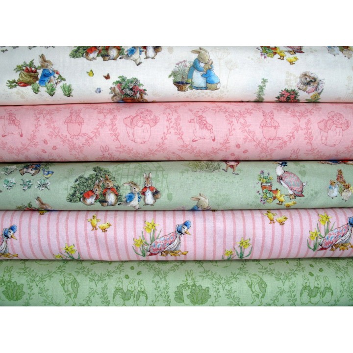 Patchwork Stoffpaket Kinderstoffe Peter Hase Baumwolle Blumen Tiere Riley Blake