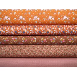 Tilda Stoffpaket Herbst Blumen Rosen Punkte Baumwolle Patchworkstoffe