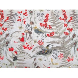 acufactum Stoff Baumwolle Kinderstoff Tierstoff Vögel Waldkinder Beeren Gräser Farm Waldgeschichten Kerstin Heß