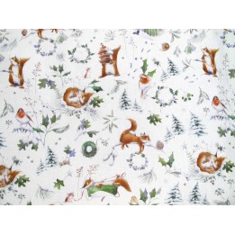 acufactum stoff baumwolle kinderstoff tierstoff eichhörnchenn rotkehlchen maus patchworkstoff dekostoff meterware