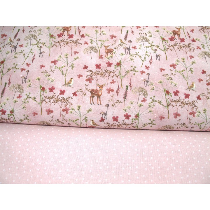 Stoffpaket acufactum stoffe baumwolle patchwork rehe blüten punkte kerstin heß