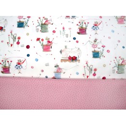 stoffpaket acufactum westfalenstoffe punkte elfen blumen frühling garnrollen silke leffler baumwolle patchwork