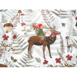 acufactum stoff herbst baumwolle wald kinder tiere eichhörnchen rehe hirsch patchwork meterware