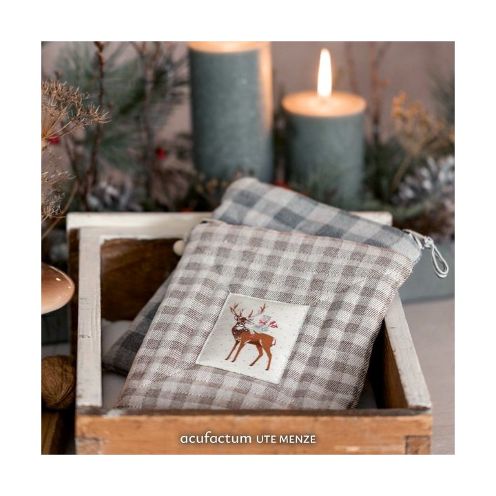 Label Webetikett acufactum Hirsch Waldkind Patch