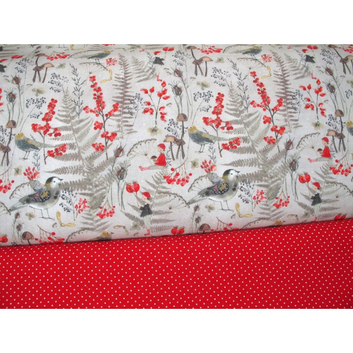 stoffpaket acufactum westfalenstoffe punkte kinder vögel tiere herbst gräser kerstin heß
