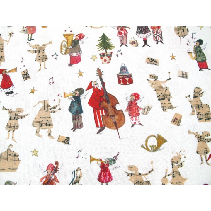 acufactum stoff bamwolle weihnachten engel nikolaus noten musik silke leffler weihnachtsmusikanten