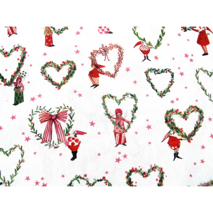 acufactum stoff baumwolle weihnachten engel herzen sterne meterrware silke leffler