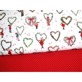 stoffpaket weihnachten engel nikolaus sterne herzchen punkte acufactum westfalenstoffe baumwolle