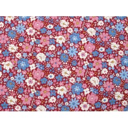 tilda stoff blumen baumwolle meterware patchwork quilten blümchen village life esther burgundy