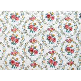 tilda stoff blumen rosen patchwork baumwolle meterware village life ornamente