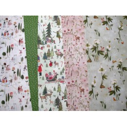 stoffpaket acufactum weihnachten engel nikolaus christrosen silke leffler kerstin heß baumwolle patchwork