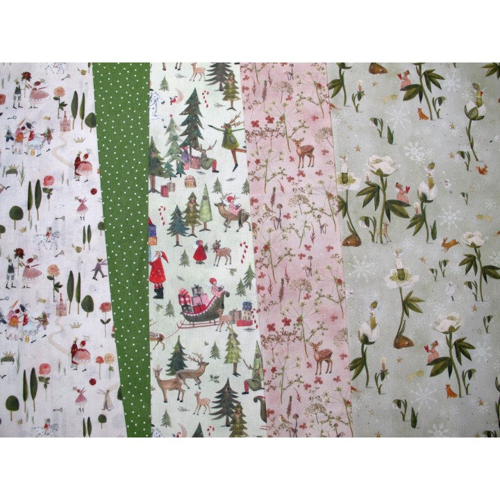 stoffpaket acufactum weihnachten engel nikolaus christrosen silke leffler kerstin heß baumwolle patchwork