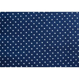 Stoff Punkte blau