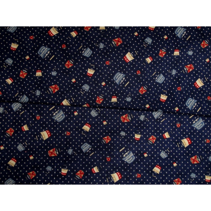 Stoff Sternchen blau