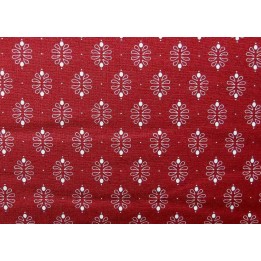 Stoff Ornamente rot