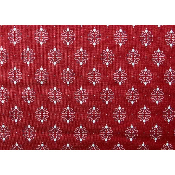 Stoff Ornamente rot