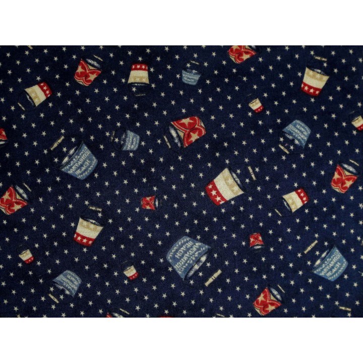 Fat Quarter dunkel blau rot