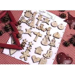 Adventskalenderzahlen creme 1-24