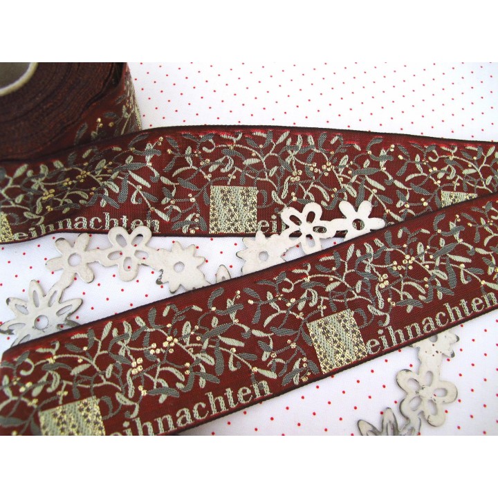Webband Weihnachten rot gold